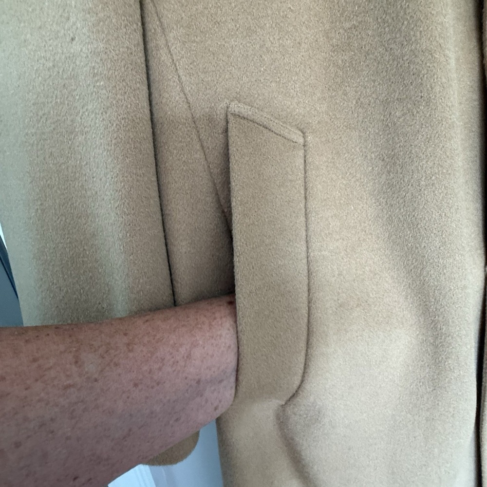 Vintage Stafford Camel Long Overcoat Men's 44R Business Professional 90s - Picture 4 of 13